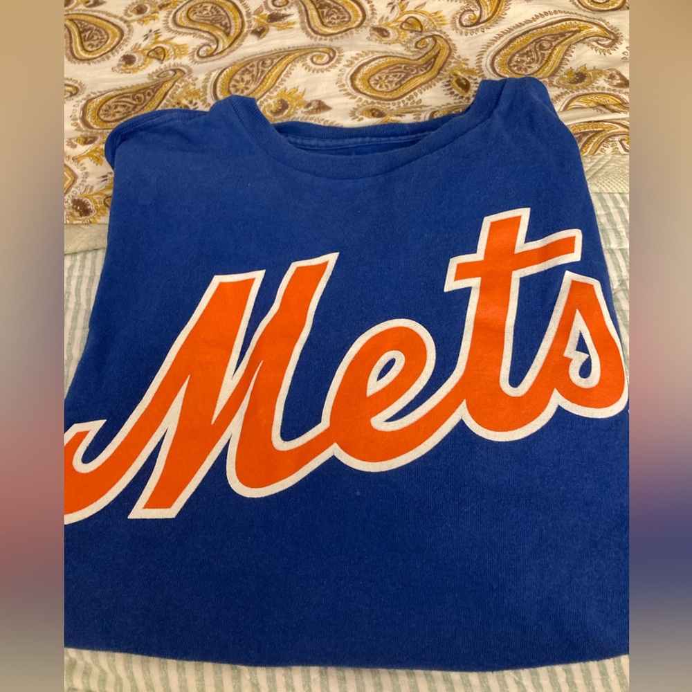 METS Shortsleeved Tee Number 6 on Back Majestic Youth Size Large